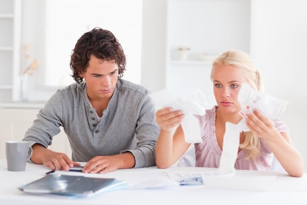 A family sitting at a table, reviewing tax forms and financial documents together. The scene is warm and inviting, suggesting financial planning and understanding.