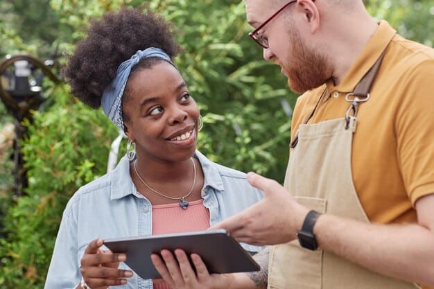 A caseworker assisting a client with a TANF application. The setting is a community center, showcasing a supportive and professional environment.