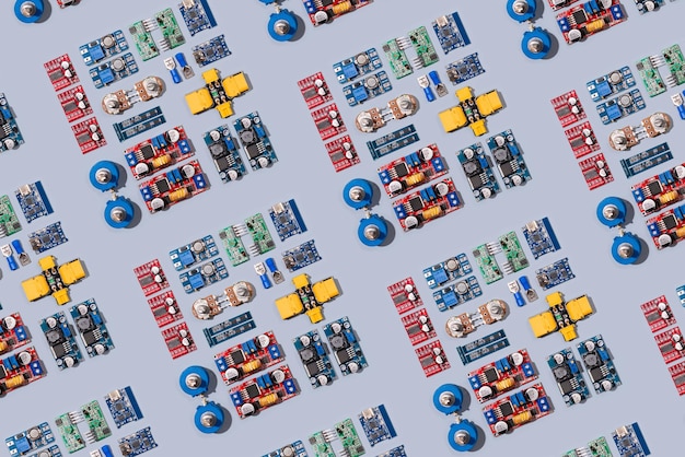 A close-up of various CPUs from different manufacturers, showcasing different models and socket types. The image also includes retail boxes for the CPUs.