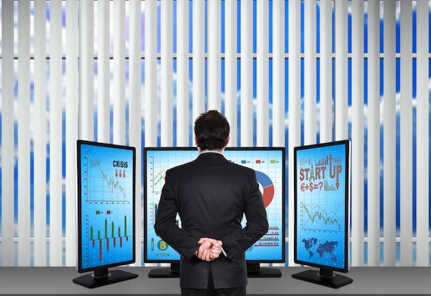 A person sitting at a desk, surrounded by multiple screens displaying various online tech retailers and price comparison websites, illustrating thorough market research.