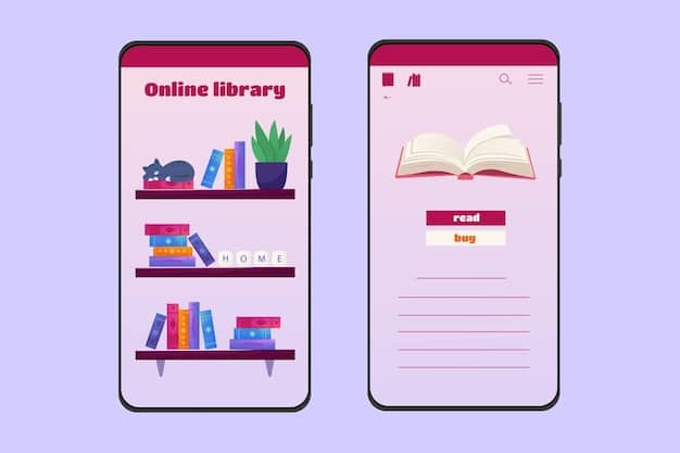A screenshot of the Libby app's main screen, showcasing different categories of books and audiobooks available for borrowing. Include search bar and navigation icons.