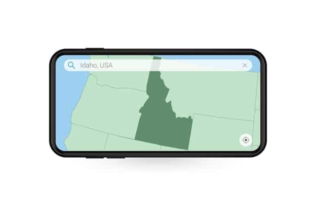 A smartphone screen showing Google Maps with an offline map of New York City downloaded and visible. The interface highlights the downloaded area with a blue outline, and the phone displays 