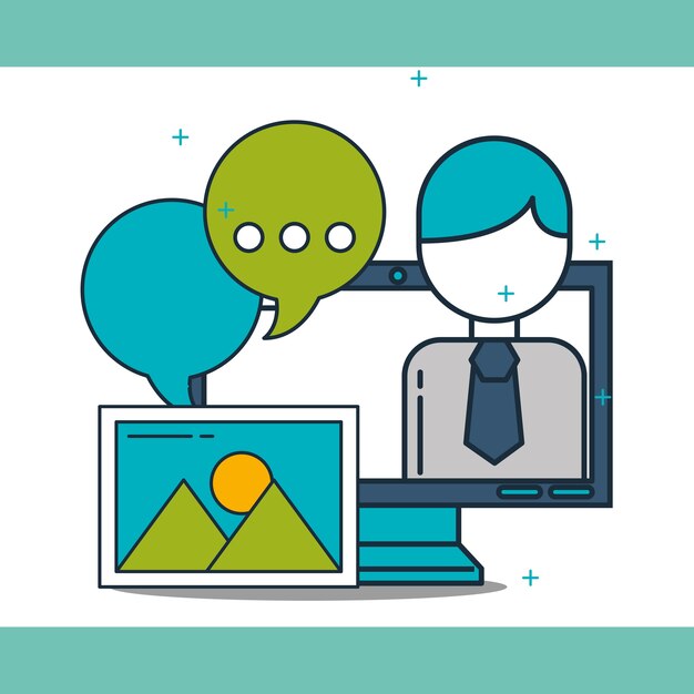 A candidate confidently speaking into a webcam, with a clear, concise visual of a STAR method diagram on a sticky note nearby, symbolizing clear communication.