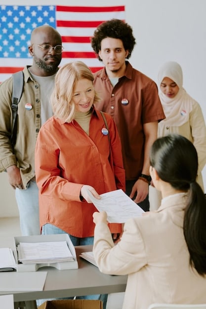 An image depicting a group of immigrants attending a workshop focusing on workers' rights and navigating the US legal system. The image should highlight the importance of education and legal assistance for immigrants in light of the proposed policy changes. Add 