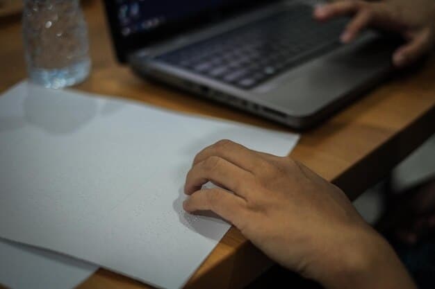 A close-up of a person's hands typing on a laptop, with a cover letter template displayed on the screen. The focus is on the keyboard and the digital document, highlighting the process of creating a cover letter and the use of technology in job applications. The image suggests The Complete Guide to Writing a Cover Letter That Gets You Noticed is relevant to the on-screen document.