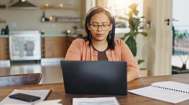 A person using a laptop to take an online course, with a focus on the screen displaying interactive learning modules and progress tracking, illustrating The Importance of Continuous Learning: Staying Relevant in a Rapidly Changing Job Market.
