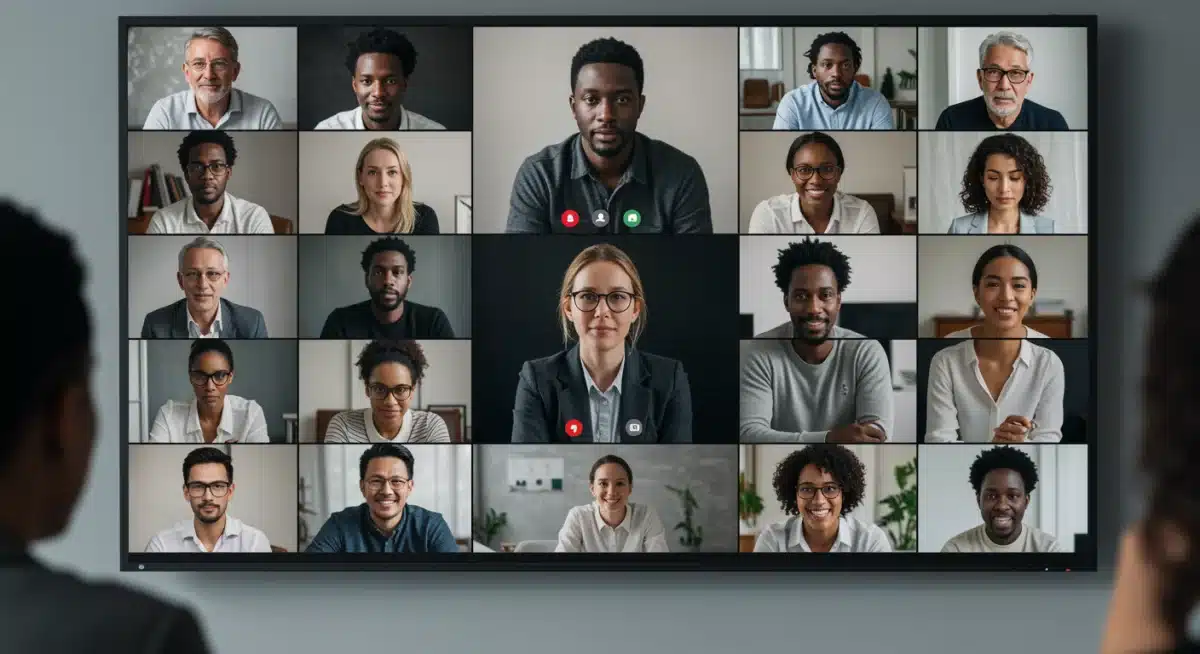 Diverse team collaborating virtually, effective remote communication