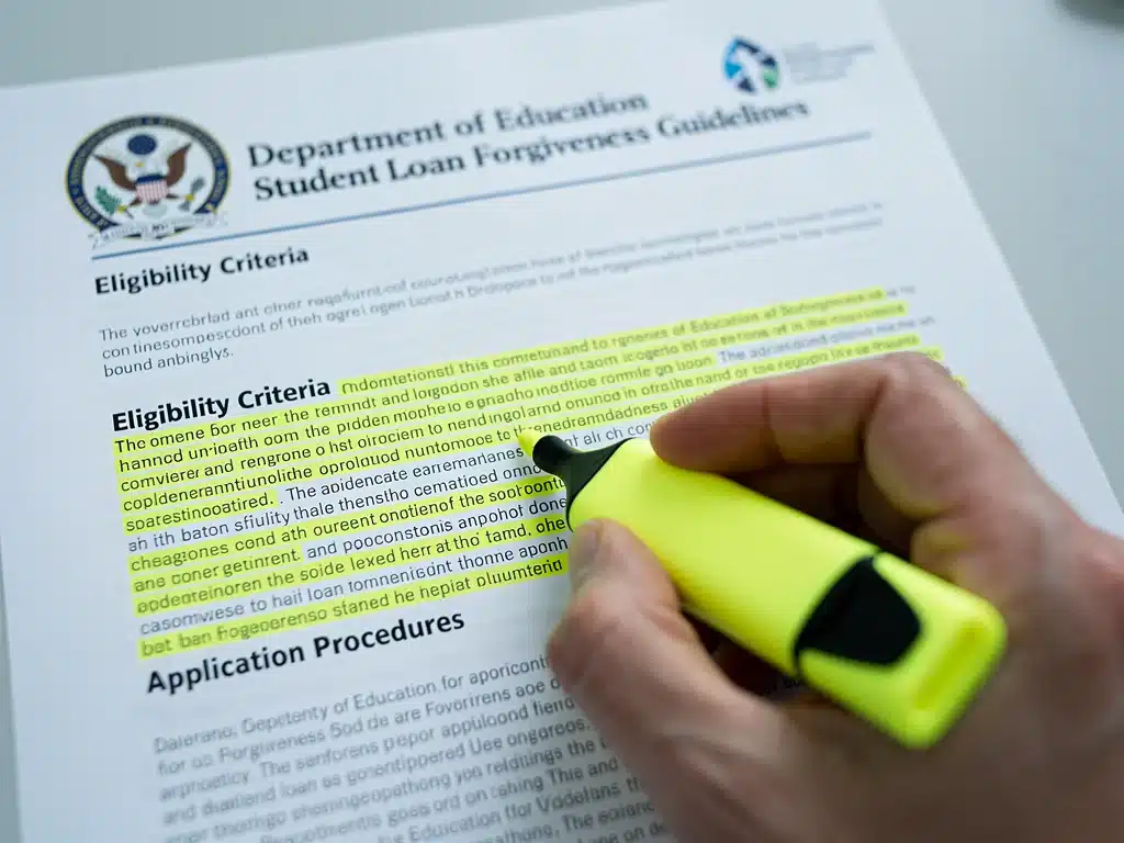 Highlighting new Department of Education guidelines for loan forgiveness