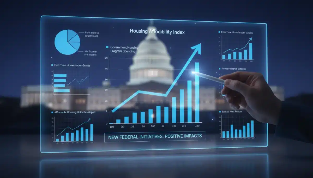 Data analysis and charts depicting trends in housing affordability and government programs.