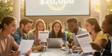 Students reviewing documents for student loan forgiveness 2026