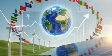 Global climate diplomacy impacting US energy policy by 2026, with international cooperation and renewable technologies.