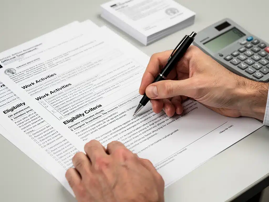 Filling out forms for TANF work requirement exemptions.